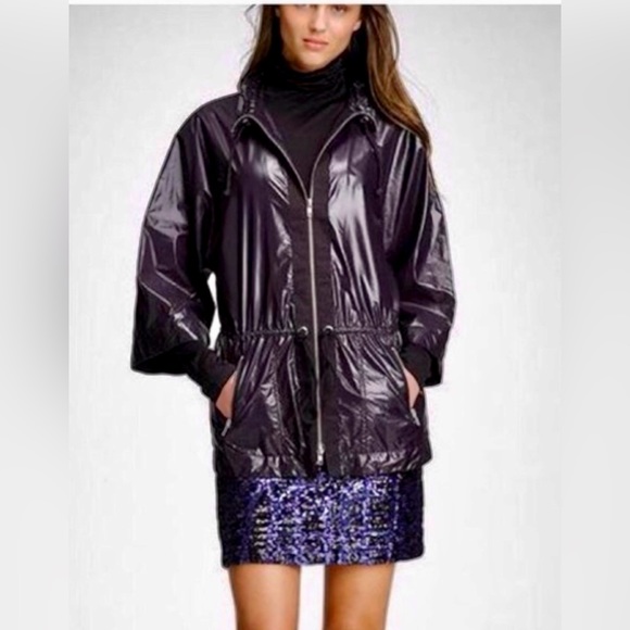 Tory Burch Jackets & Blazers - Tory Burch Gold Shimmer Rain Jacket Lightweight Size XL